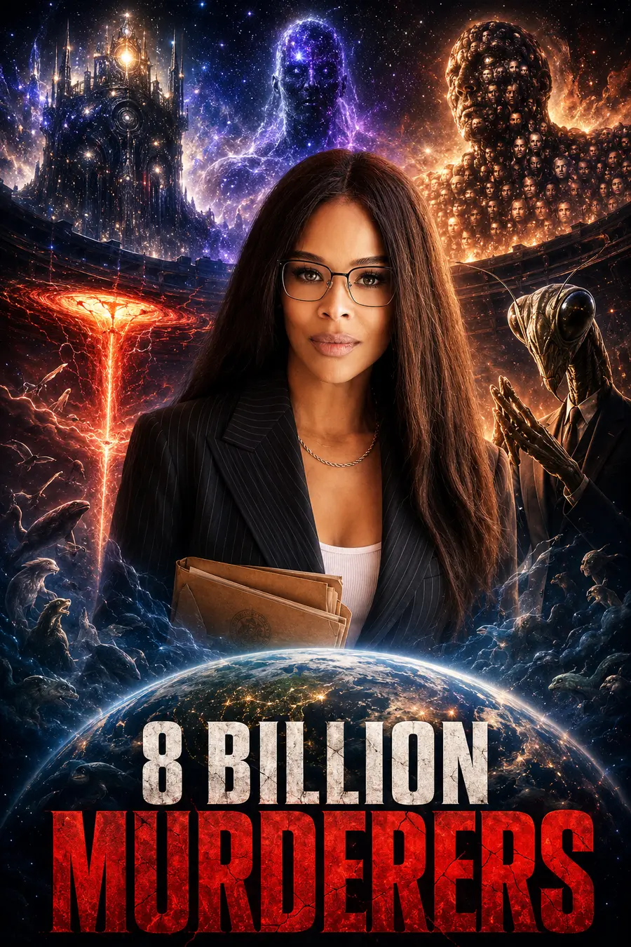 Final poster artwork for 8 Billion Murderers